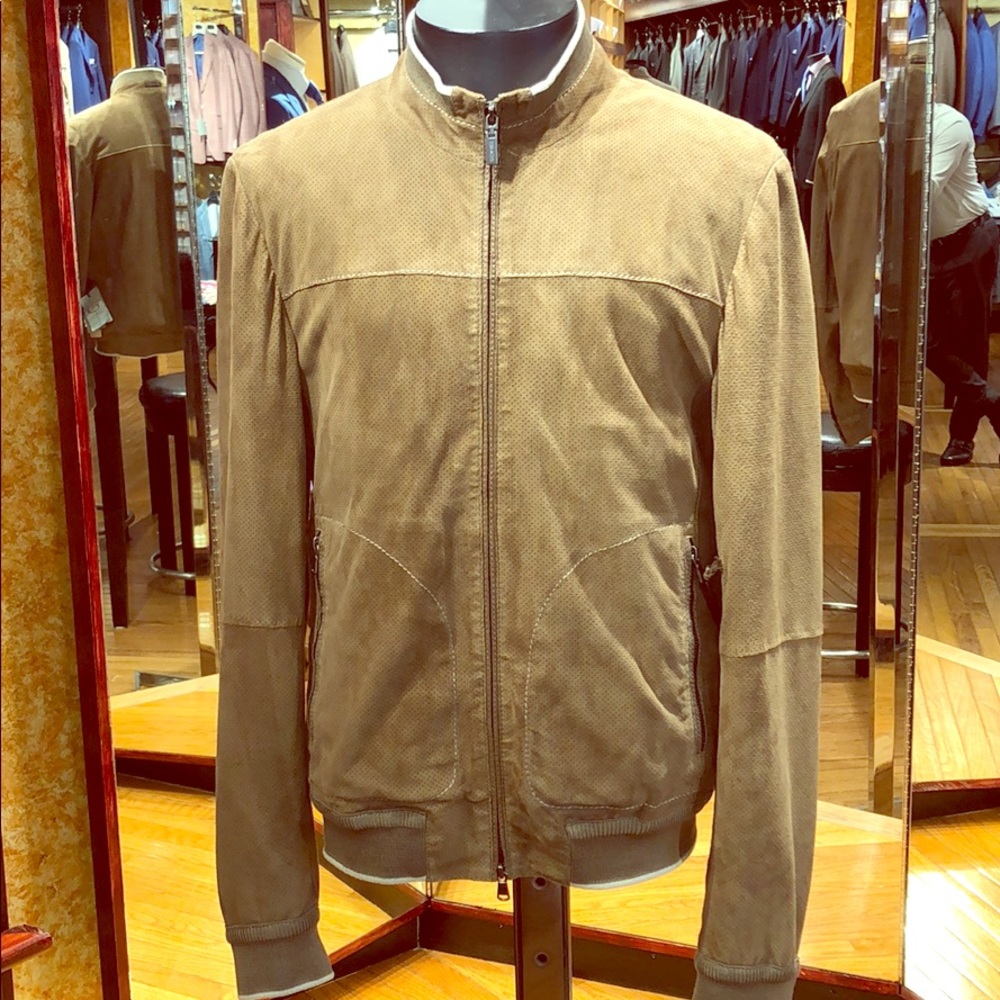 Men’s GIMO’s suede motocycle jacket